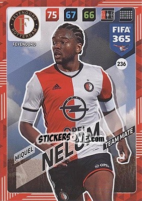 Sticker Miquel Nelom - FIFA 365: 2017-2018. Adrenalyn XL - Nordic edition - Panini