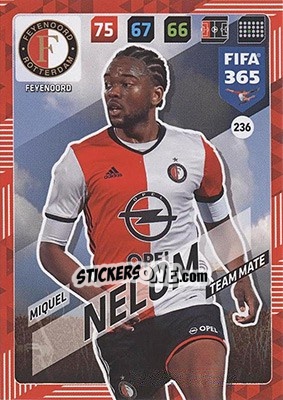 Sticker Miquel Nelom - FIFA 365: 2017-2018. Adrenalyn XL - Nordic edition n. 236 - Panini