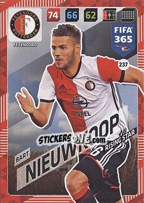 Sticker Bart Nieuwkoop - FIFA 365: 2017-2018. Adrenalyn XL - Nordic edition n. 237 - Panini