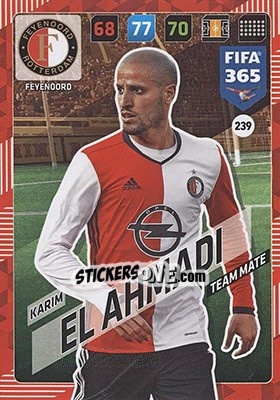 Sticker Karim El Ahmadi - FIFA 365: 2017-2018. Adrenalyn XL - Nordic edition n. 239 - Panini
