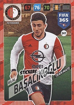 Sticker Bilal Başacikoğlu - FIFA 365: 2017-2018. Adrenalyn XL - Nordic edition n. 241 - Panini