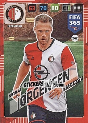 Sticker Nicolai Jørgensen - FIFA 365: 2017-2018. Adrenalyn XL - Nordic edition - Panini