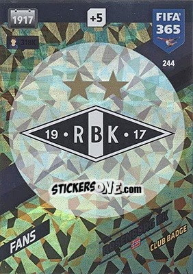 Sticker Club Badge - FIFA 365: 2017-2018. Adrenalyn XL - Nordic edition n. 244 - Panini