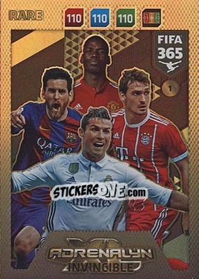 Sticker Invincible - FIFA 365: 2017-2018. Adrenalyn XL - Nordic edition - Panini