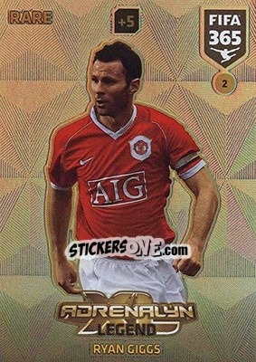 Sticker Ryan Giggs - FIFA 365: 2017-2018. Adrenalyn XL - Nordic edition n. 2 - Panini