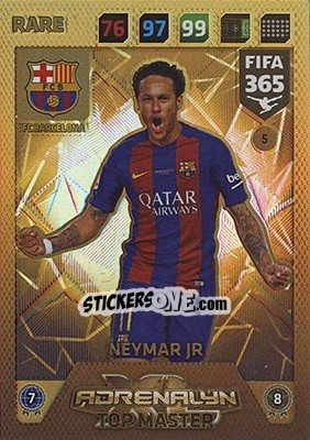 Sticker Neymar Jr. - FIFA 365: 2017-2018. Adrenalyn XL - Nordic edition n. 5 - Panini