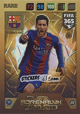 Sticker Lionel Messi - FIFA 365: 2017-2018. Adrenalyn XL - Nordic edition n. 6 - Panini