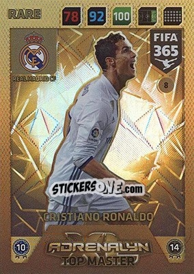 Sticker Cristiano Ronaldo - FIFA 365: 2017-2018. Adrenalyn XL - Nordic edition n. 8 - Panini