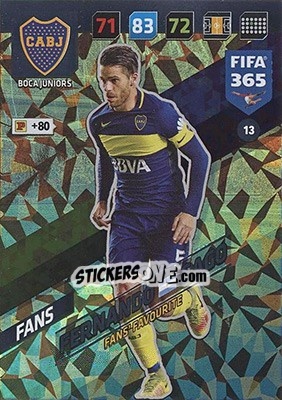 Sticker Fernando Gago - FIFA 365: 2017-2018. Adrenalyn XL - Nordic edition n. 13 - Panini