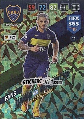 Sticker Darío Benedetto - FIFA 365: 2017-2018. Adrenalyn XL - Nordic edition n. 14 - Panini