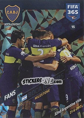 Sticker Boca Juniors - FIFA 365: 2017-2018. Adrenalyn XL - Nordic edition n. 15 - Panini
