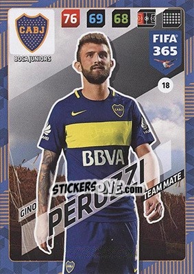 Sticker Gino Peruzzi - FIFA 365: 2017-2018. Adrenalyn XL - Nordic edition n. 18 - Panini