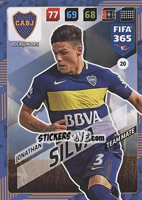 Sticker Jonathan Silva - FIFA 365: 2017-2018. Adrenalyn XL - Nordic edition - Panini