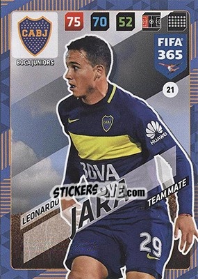 Sticker Leonardo Jara - FIFA 365: 2017-2018. Adrenalyn XL - Nordic edition n. 21 - Panini