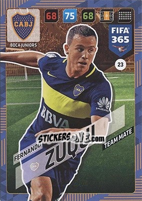 Cromo Fernando Zuqui - FIFA 365: 2017-2018. Adrenalyn XL - Nordic edition - Panini