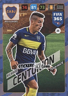 Sticker Ricardo Centurión - FIFA 365: 2017-2018. Adrenalyn XL - Nordic edition n. 25 - Panini