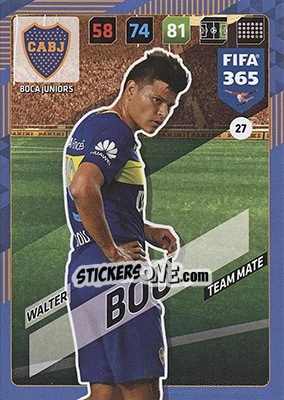 Cromo Walter Bou - FIFA 365: 2017-2018. Adrenalyn XL - Nordic edition n. 27 - Panini
