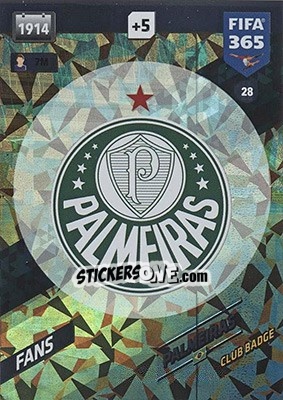 Sticker Club Badge - FIFA 365: 2017-2018. Adrenalyn XL - Nordic edition n. 28 - Panini