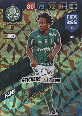 Sticker Zé Roberto - FIFA 365: 2017-2018. Adrenalyn XL - Nordic edition n. 30 - Panini