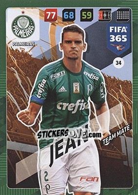 Sticker Jean - FIFA 365: 2017-2018. Adrenalyn XL - Nordic edition n. 34 - Panini