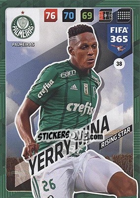 Sticker Yerry Mina - FIFA 365: 2017-2018. Adrenalyn XL - Nordic edition - Panini