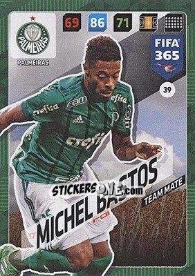 Sticker Michel Bastos - FIFA 365: 2017-2018. Adrenalyn XL - Nordic edition n. 39 - Panini