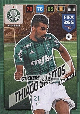 Sticker Thiago Santos - FIFA 365: 2017-2018. Adrenalyn XL - Nordic edition n. 41 - Panini