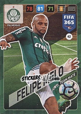 Sticker Felipe Melo - FIFA 365: 2017-2018. Adrenalyn XL - Nordic edition - Panini