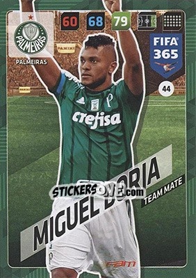 Sticker Miguel Borja - FIFA 365: 2017-2018. Adrenalyn XL - Nordic edition n. 44 - Panini