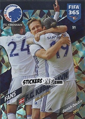 Sticker F.C. København - FIFA 365: 2017-2018. Adrenalyn XL - Nordic edition n. 51 - Panini