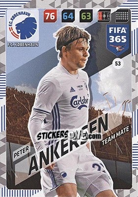 Sticker Peter Ankersen - FIFA 365: 2017-2018. Adrenalyn XL - Nordic edition n. 53 - Panini