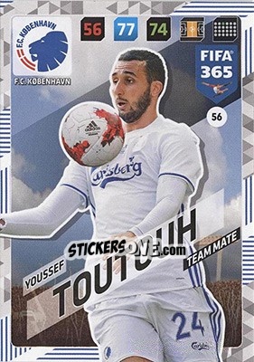 Sticker Youssef Toutouh - FIFA 365: 2017-2018. Adrenalyn XL - Nordic edition - Panini