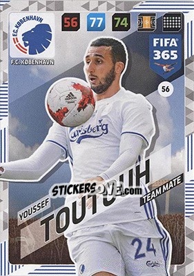 Figurina Youssef Toutouh - FIFA 365: 2017-2018. Adrenalyn XL - Nordic edition - Panini