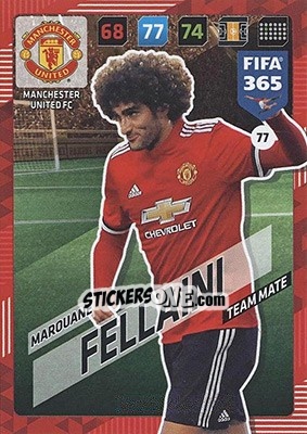 Sticker Marouane Fellaini - FIFA 365: 2017-2018. Adrenalyn XL - Nordic edition n. 77 - Panini