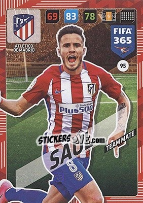 Sticker Saúl - FIFA 365: 2017-2018. Adrenalyn XL - Nordic edition n. 95 - Panini
