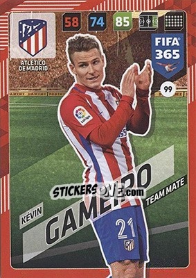 Sticker Kévin Gameiro - FIFA 365: 2017-2018. Adrenalyn XL - Nordic edition n. 99 - Panini