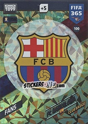 Sticker Club Badge - FIFA 365: 2017-2018. Adrenalyn XL - Nordic edition n. 100 - Panini