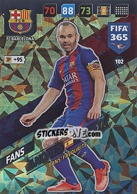 Figurina Andrés Iniesta - FIFA 365: 2017-2018. Adrenalyn XL - Nordic edition - Panini