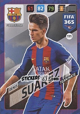 Sticker Denis Suárez - FIFA 365: 2017-2018. Adrenalyn XL - Nordic edition n. 111 - Panini