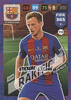Sticker Ivan Rakitic - FIFA 365: 2017-2018. Adrenalyn XL - Nordic edition n. 113 - Panini