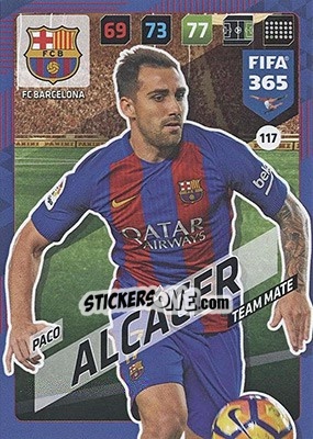 Sticker Paco Alcácer - FIFA 365: 2017-2018. Adrenalyn XL - Nordic edition - Panini