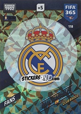 Sticker Club Badge - FIFA 365: 2017-2018. Adrenalyn XL - Nordic edition n. 118 - Panini
