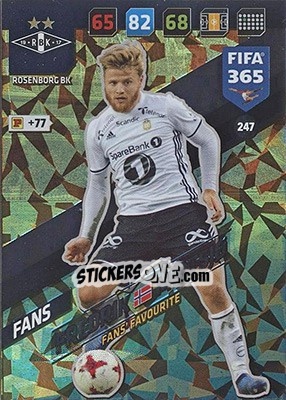Sticker Fredrik Midtsjø - FIFA 365: 2017-2018. Adrenalyn XL - Nordic edition n. 247 - Panini