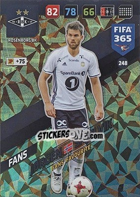 Figurina Jørgen Sjelvik - FIFA 365: 2017-2018. Adrenalyn XL - Nordic edition n. 248 - Panini