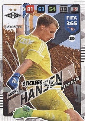 Figurina André Hansen - FIFA 365: 2017-2018. Adrenalyn XL - Nordic edition n. 250 - Panini