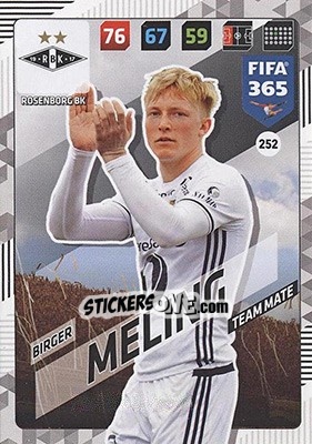 Sticker Birger Meling - FIFA 365: 2017-2018. Adrenalyn XL - Nordic edition n. 252 - Panini