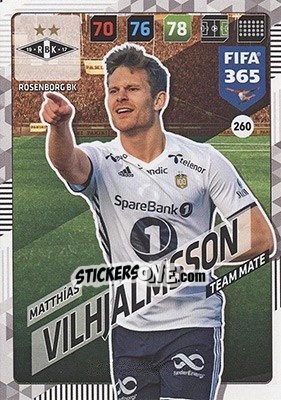 Figurina Matthias Vilhjalmsson - FIFA 365: 2017-2018. Adrenalyn XL - Nordic edition n. 260 - Panini