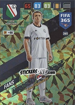 Sticker Miroslav Radovic - FIFA 365: 2017-2018. Adrenalyn XL - Nordic edition - Panini