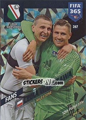 Sticker Legia Warszawa - FIFA 365: 2017-2018. Adrenalyn XL - Nordic edition n. 267 - Panini