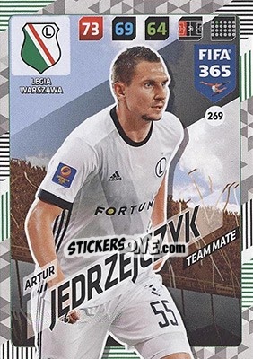 Sticker Artur Jedrzejczyk - FIFA 365: 2017-2018. Adrenalyn XL - Nordic edition n. 269 - Panini